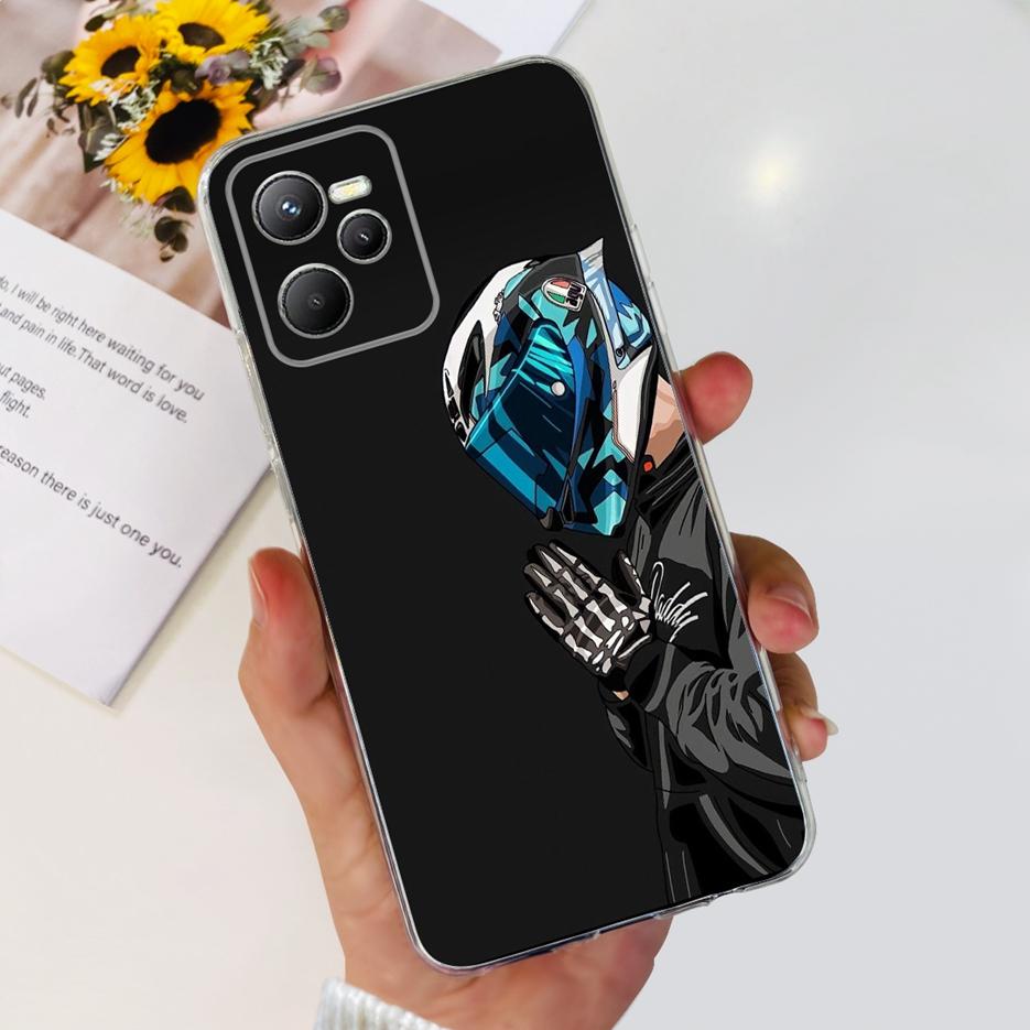 Чехол для Realme C35 RMX3511 Стильный окрашенный чехол Прозрачный силиконовый Мягкий тонкий чехол для телефона Для Realme C35 C 35 RealmeC35 Fundas Shell