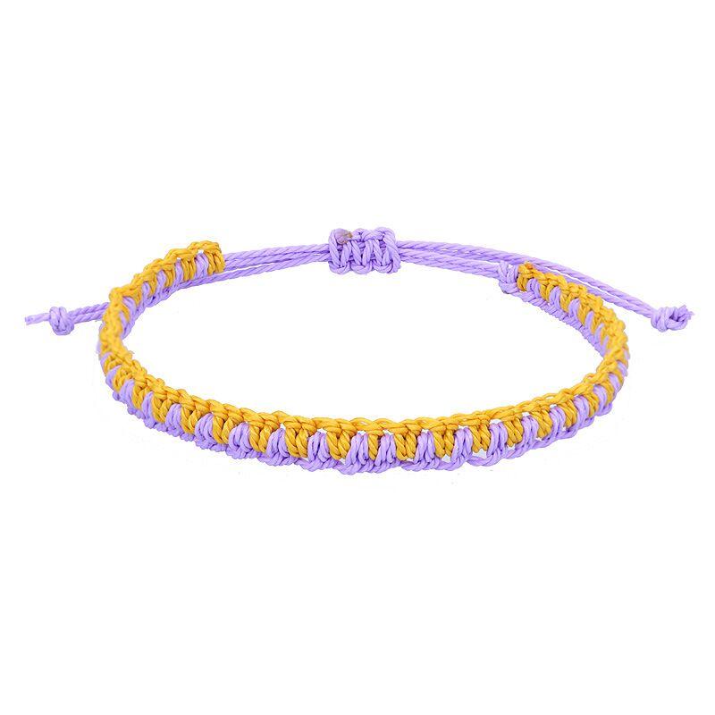 Colorful Woven Rope String Bracelet Boho Yoga Handmade Chic Friendship Bracelet for Men Women Child Lucky