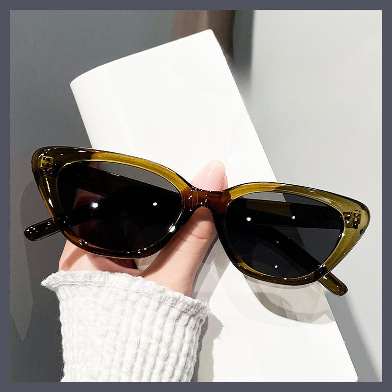 Модные солнцезащитные очки «кошачий глаз» для женщин, винтажные оттенки UV400, брендовые дизайнерские модные очки для женщин