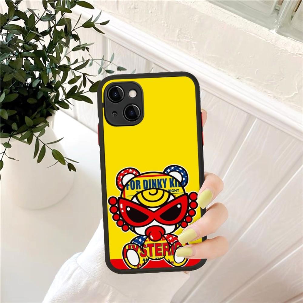 Japan Fashion Hysteric Mini Phone Case For IPhone 14 11 12 13 Mini Pro Max 8 7 Plus X XR XS MAX Translucent Matte Cover