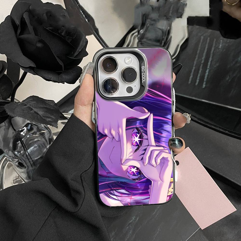 Oshi No Ko A-Аниме Милый Чехол Для Телефона Для IPhone 16 17 15 14 12 13 Pro Max Черный Цвет Ударопрочный Чехол