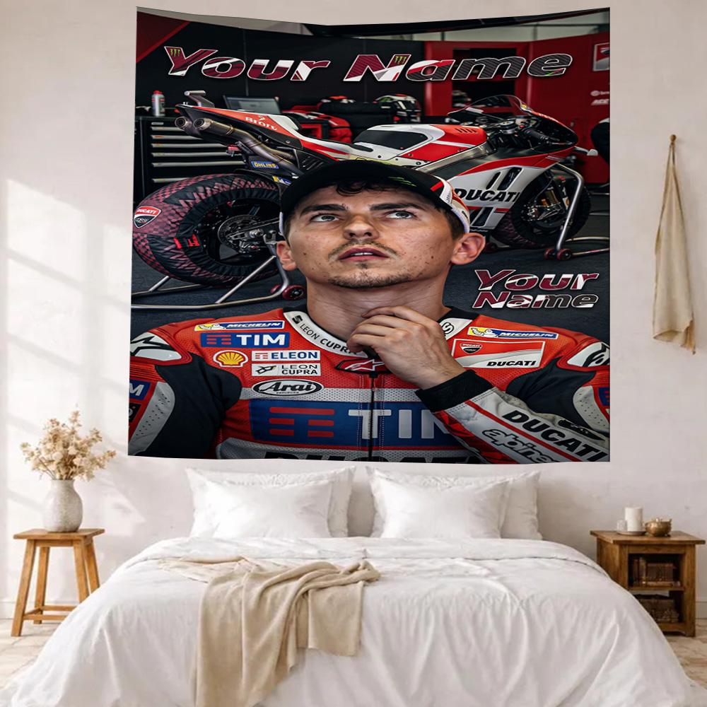 Jorge Lorenzo Custom Your Name Wall Decor Tapestry Art For Pet Memorial Birthdaywedding Party Backdrop Family Gift
