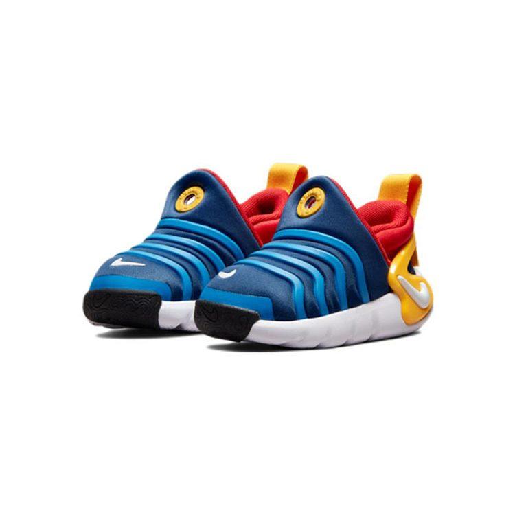 Nike Динамо GO Flyease Гусеница Износостойкие Дышащие Низкие Спортивные Повседневные Кроссовки Синие Для Младенцев и Малышей DH3438-402