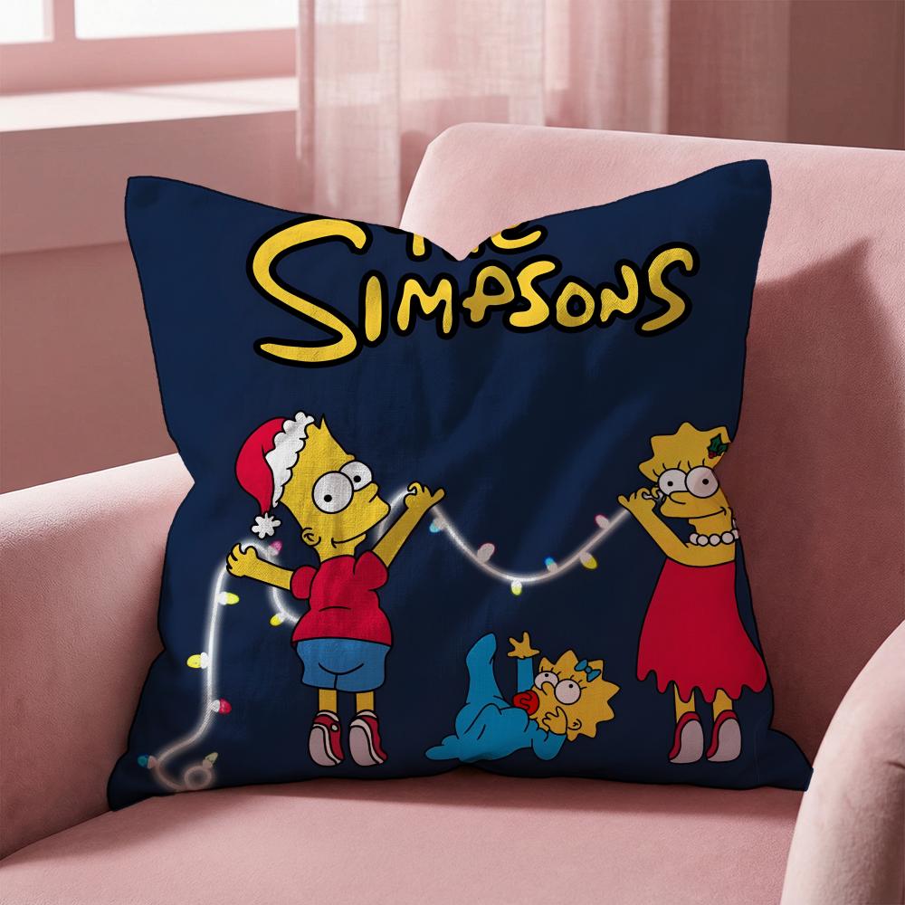 Чехол на подушку Мультфильм The Simpsons - Многоцелевой чехол для подушки для дома и автомобиля - Двусторонний, Мягкий и прочный для ежедневного использования
