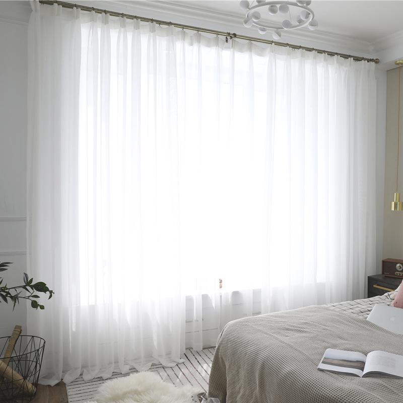 Дорителён Занавеска из чистого хлопка и льна, белая пряжа