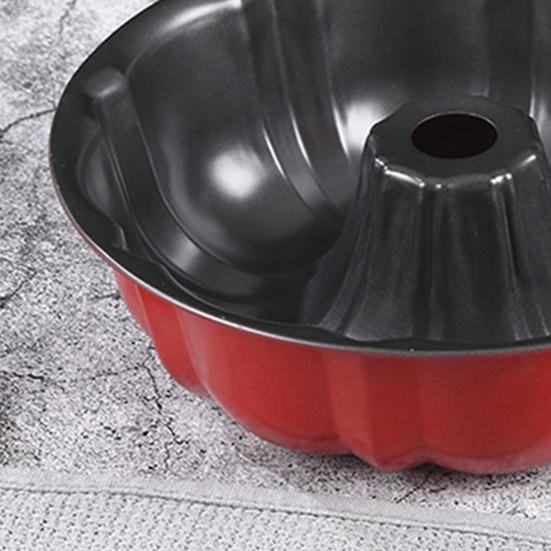 Форма для кекса с антипригарным покрытием, 9,5-дюймовая круглая рифленая трубчатая форма из углеродистой стали для кексов, форма для выпечки желе, желатина, шоколадного пудинга, прочная форма для выпечки