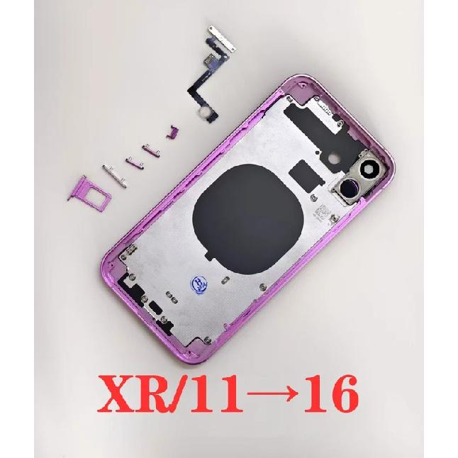 Корпус Для XR На 16 DIY Задняя Крышка, 11 Как 16 Задняя Панель Для iPhone XR 11 На 16 Задняя Батарея Средняя Рамка Запасная Рамка