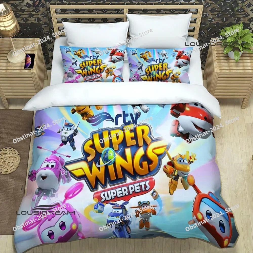 Милый мультяшный набор постельного белья Super Wings изысканный комплект принадлежностей пододеяльник комплект одеяла постельный комплект роскошный подарок на день рождения