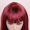 Синтетические светлые коричневые белые красные парики с челкой короткие прямые парики для женщин ежедневный косплей натуральный парик из термостойкого волокна