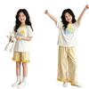 Summer Cartoon Pajama Set: 3-Piece Short Sleeve for Girls