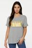 Guess T-Shirt Damski Błyszczący Szary S 0A4E5* S 0_4