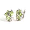925 Sterling Silver Clasp Earring Silk Ribbon Design Natural Green Peridot Gemstones Fine Jewelry for Women Daily Wear Nice Gift