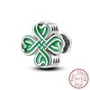 Шармы Оригинальный Медный Чайник Узел Четырехлистный Клевер Бусины Подходят для Браслета Женские Украшения DIY Тонкий Подарочный Аксессуар