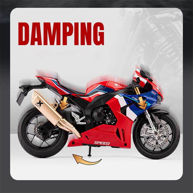 1/9 Honda CBR 1000RR-R Fire Blade Сплав Модель Спортивного Мотоцикла Литая Модель Уличного Гоночного Мотоцикла Звук Свет Детская Игрушка Подарок