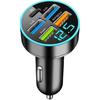 66W 5 Port Car Charger, 12-24V Quick Charge Automotive Fast Charging with USB PD Super QC 3.0 Cigarette Lighter Plug, Universal for SUV Truck RV 15