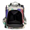 Anti-Theft Backpack Women's Multi-Use Shoulder Bag Colourful Print Travel Lightweight Oxford Women's Bag