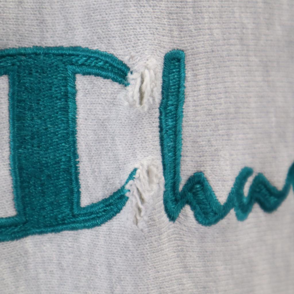 Champion 90-е годы Старая вышитая бирка сделано в США Толстовка с длинным рукавом Reverse Weave тренажер Мужская Б/У