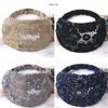 Bandaba Turban Lace Embroidered Headband Flower Elastic Hair Hoop Wide Brimmed Hair Band  Daily