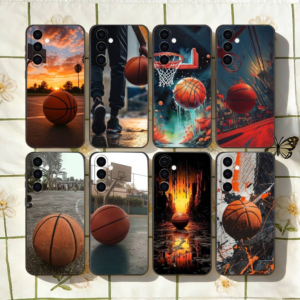 Basketball Basket Sports Phone Case For Samsung Galaxy A73,A72,A71,A70,A53,A52,A51,Others Soft Black Cover