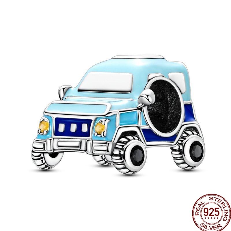 100% Copper Blue Shiny Zirconia Dark Cloud Butterfly Jewelry Beaded Pendant Fit 3Mm Bracelet Diy Jewelry Gift