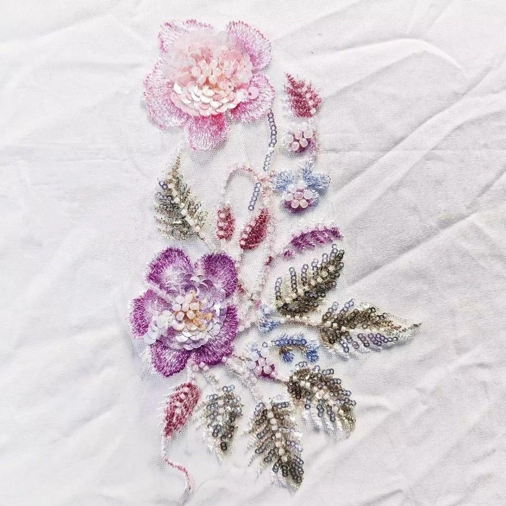 Sew on Embroidery Lace Parches Large Flower Flower Appliques  Wedding Dresses