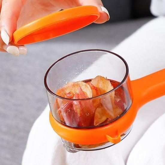 Овощечистка из нержавеющей стали с контейнером для сбора очистков Двусторонняя эффективная машина для чистки Многофункциональные овощечистки для домашней кухни