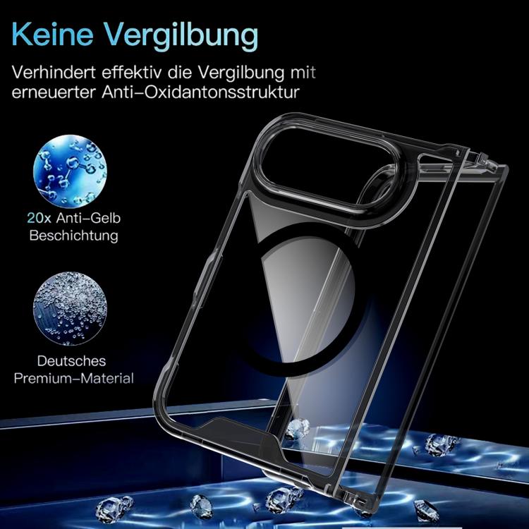 Crystal Clear Acrylic Magnetic Phone Case For iPhone Duo, Hard Transparent Magsafe Wireless Charging Cover