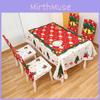 Комплект чехлов на стулья и скатерти для рождественской вечеринки с яркими принтами для праздничного домашнего стиля