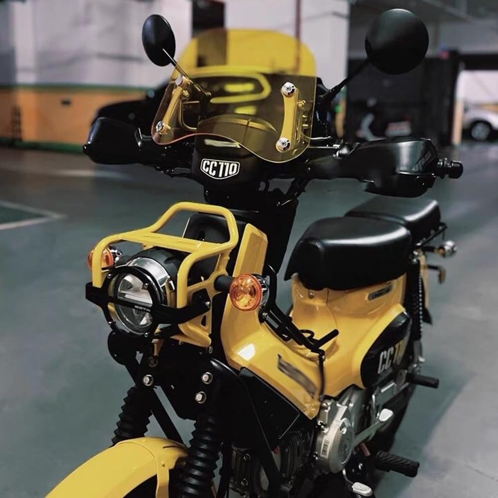 DOMOPAY Ретро Аксессуар Модификация Ветрового Стекла Толстое Ветровое Стекло для Super Cub C125 Cross Cub Cross Cub 110 и Monkey 125 (желтый) 125, (JA48, JA58,