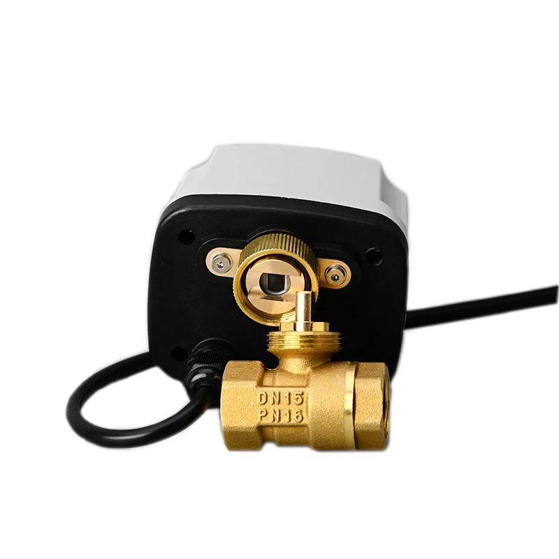 1/2" 3/4" 1" IP65 Водонепроницаемый Моторизованный Шаровой Кран 3-проводной 2-контактный Нормально Закрытый Латунный Электрический Шаровой Кран 8 Нм Крутящий Момент