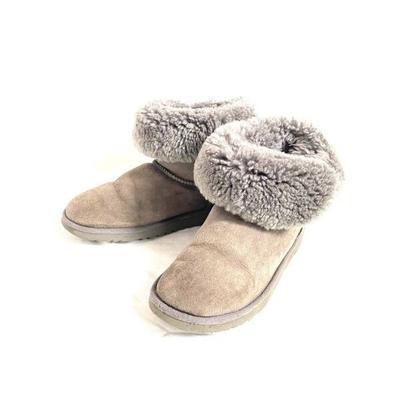 UGG 24.0 Угги 2-в-1 Короткие Серо-бежевые Женские(ИСПОЛЬЗОВАЛ)