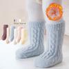 Winter Thickened Newborn Baby Warm Socks Baby Foot Warmer Infant Kids Solid Color Floor Socks Children's Sleeping Sock