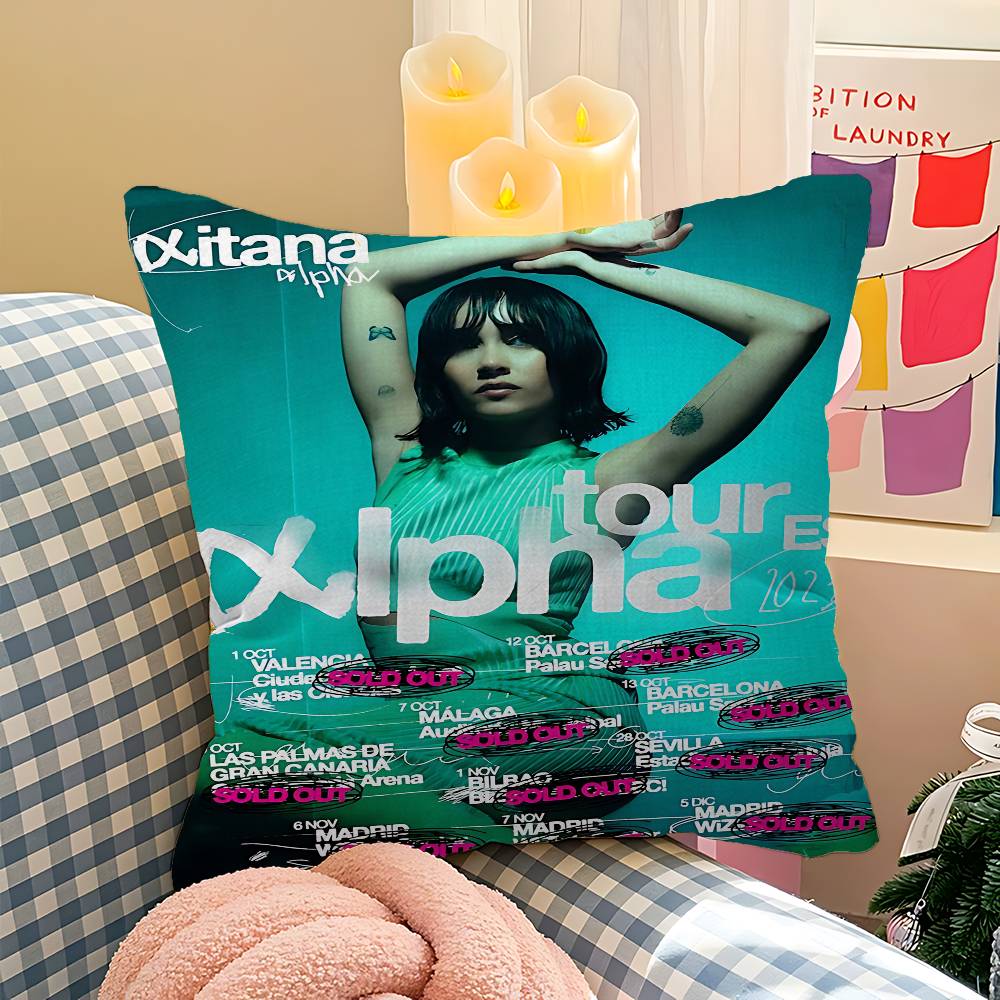 Певец A-Aitana Ocana Офисная Подушка Наволочка Автомобильная Наволочка на Подушку 45X45СМ Наволочка для Подушки под Пояс Диванная Наволочка