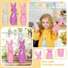 Easter Flocking Ornaments Plush Bunny Spring Decoration Scene Arrangement Gift