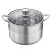 Stainless Steel Stock Pot, 11.4 L Stainless Steel Stockpot with Glass Lid, PFOA-Free, PFAS-Free, Compatible with Gas Stoves, Induction Cooktops,