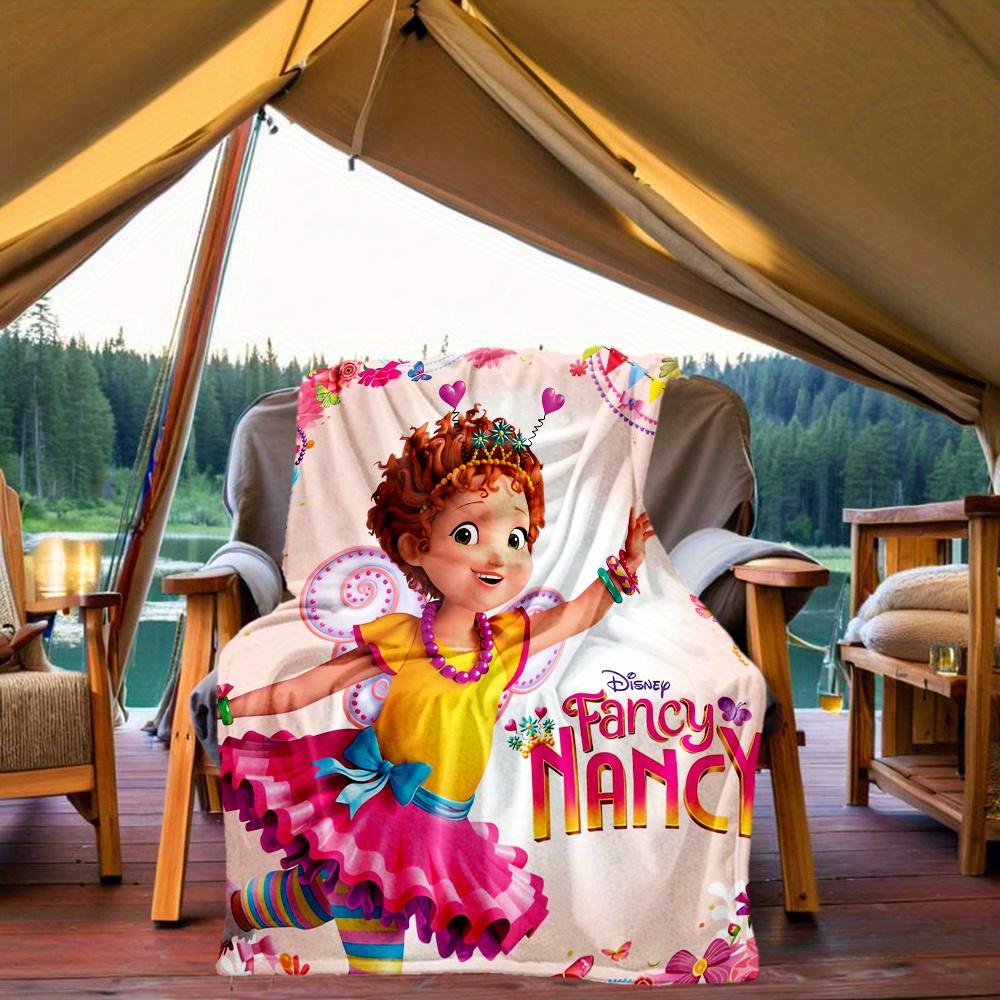 1 шт., Плед Disney Fancy Nancy, Для гостиной, Путешествий, Кемпинга, Автомобиля