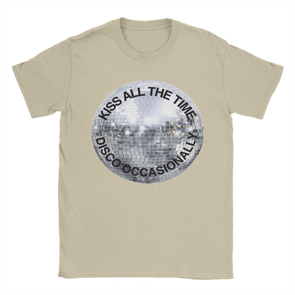 Unisexs TShirts Kiss All The Time Disco Occasionally 2026 Humor Pure Cotton Tee Shirt T Shirts Crew Neck Clothing Plus Size