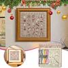 Рождественский адвент-календарь Набор для вышивания крестом 25 дней Обратный отсчет до Рождества Набор для вышивания Рождественские подарки для взрослых Начинающих
