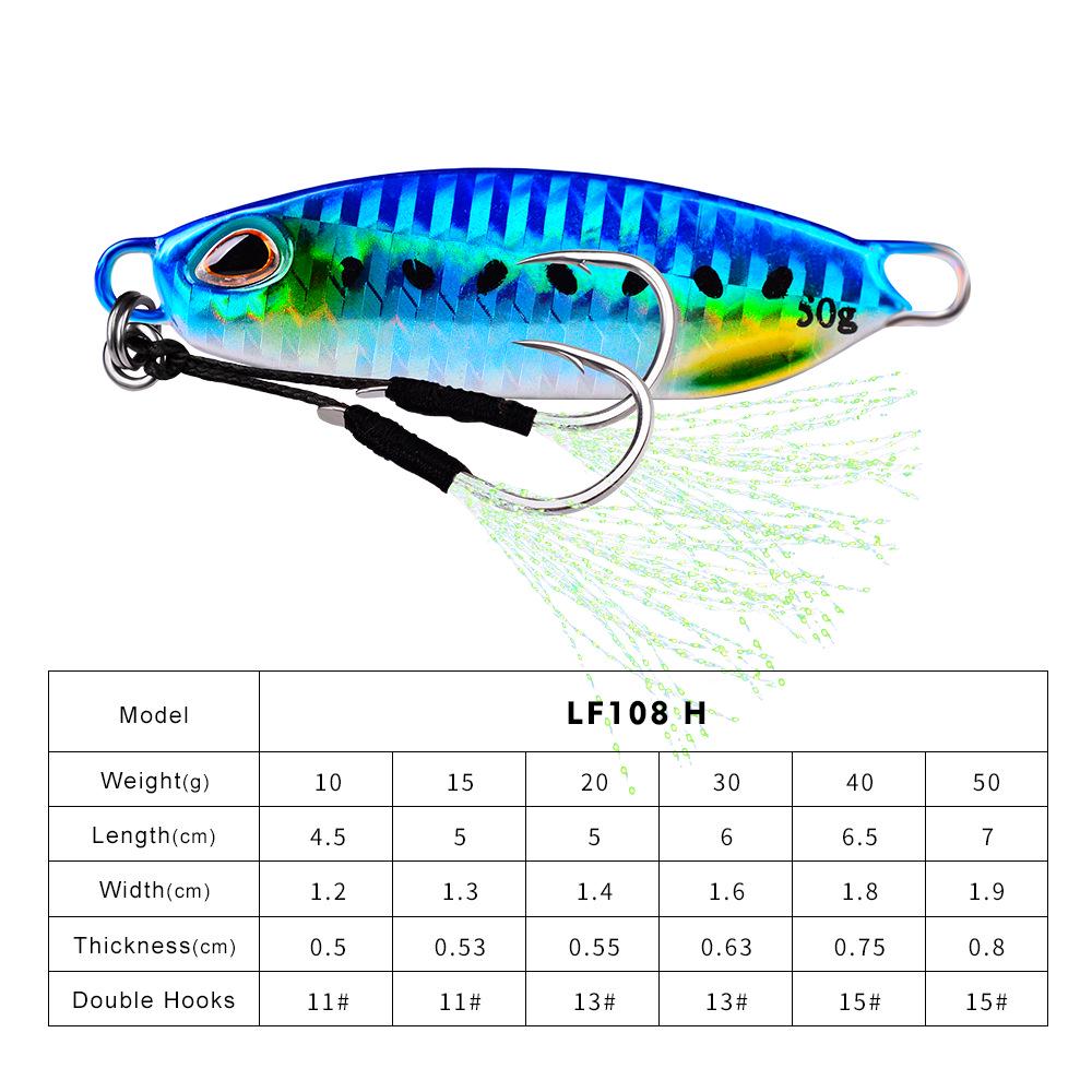 Brand 10-Color Sinking Hard Bait - Long-Casting Lead Fish Lure for Slow Jigging Fishing.