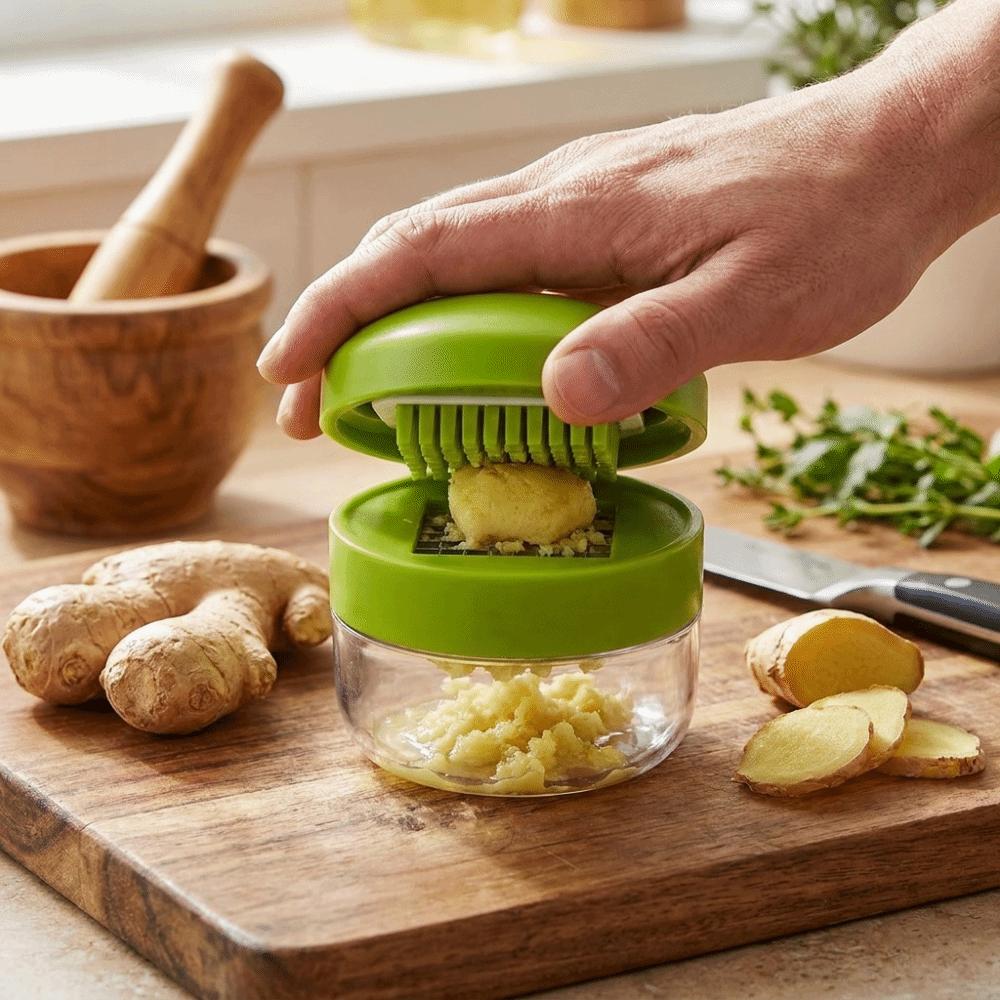 with Storage Case Mini Garlic Press Manual Garlic Chopper Garlic Masher Ginger Masher Home Use