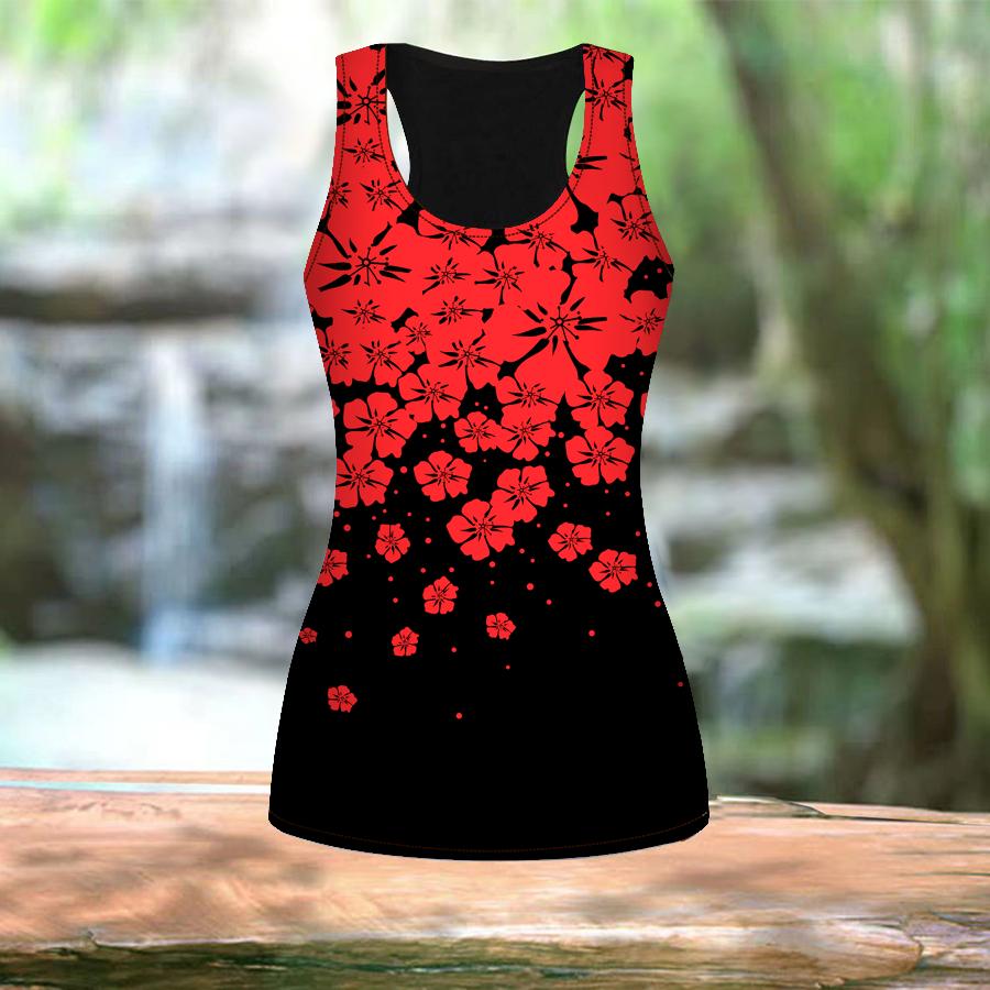 Женские летние спортивные рубашки с 3D принтом летающих цветов для занятий йогой и тренажерным залом, жилеты больших размеров