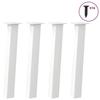 VidaXL Ножки для консольного стола 4 шт. Белый 72 см Сталь 4012505