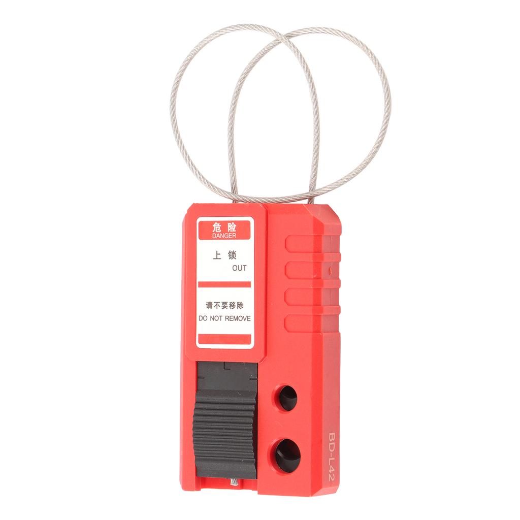 Lockout Tagout Cable Lock Adjustable Stainless Steel Power Insulation Industrial Cable Lock for