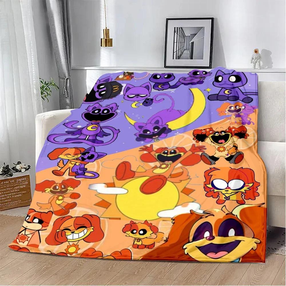 Cute Cartoon CATNAP DOGDAY Printed Blanket Picnic Blankets Warm Blanket Soft and Comfortable Blanket Home Travel Birthday Gift