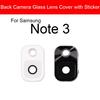 Задняя стеклянная линза камеры для Samsung Galaxy Note 3 4 5, гибкая крышка объектива камеры с клеем-наклейкой, запасные части