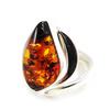 Серебряное кольцо с янтарем 'Chloé'