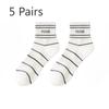 5 пар женских летних тонких новых носков-труб из чистого хлопка с дезодорирующим эффектом и дышащими свойствами