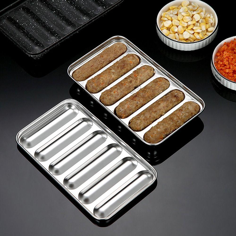 Oven Household Homemade DIY Ham Mould 6-Cavity Hotdog Maker Meat Tool Sausage Mold Food Supplement