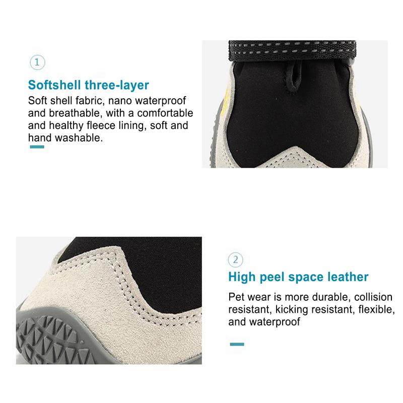 Ботинки для собак, ботиночки для щенков для улицы, 4 шт., водонепроницаемые ботиночки для собак, защита лап для лета, жаркого асфальта, зимы, снежного дня на улице