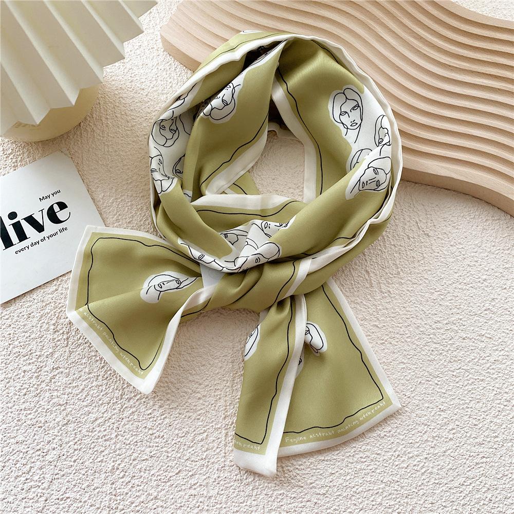 New Scarves Silk Scarves Women'S Spring And Autumn Season Long Decorative Professional Scarves Summer Thin Styles Paired With Shirts Stylish